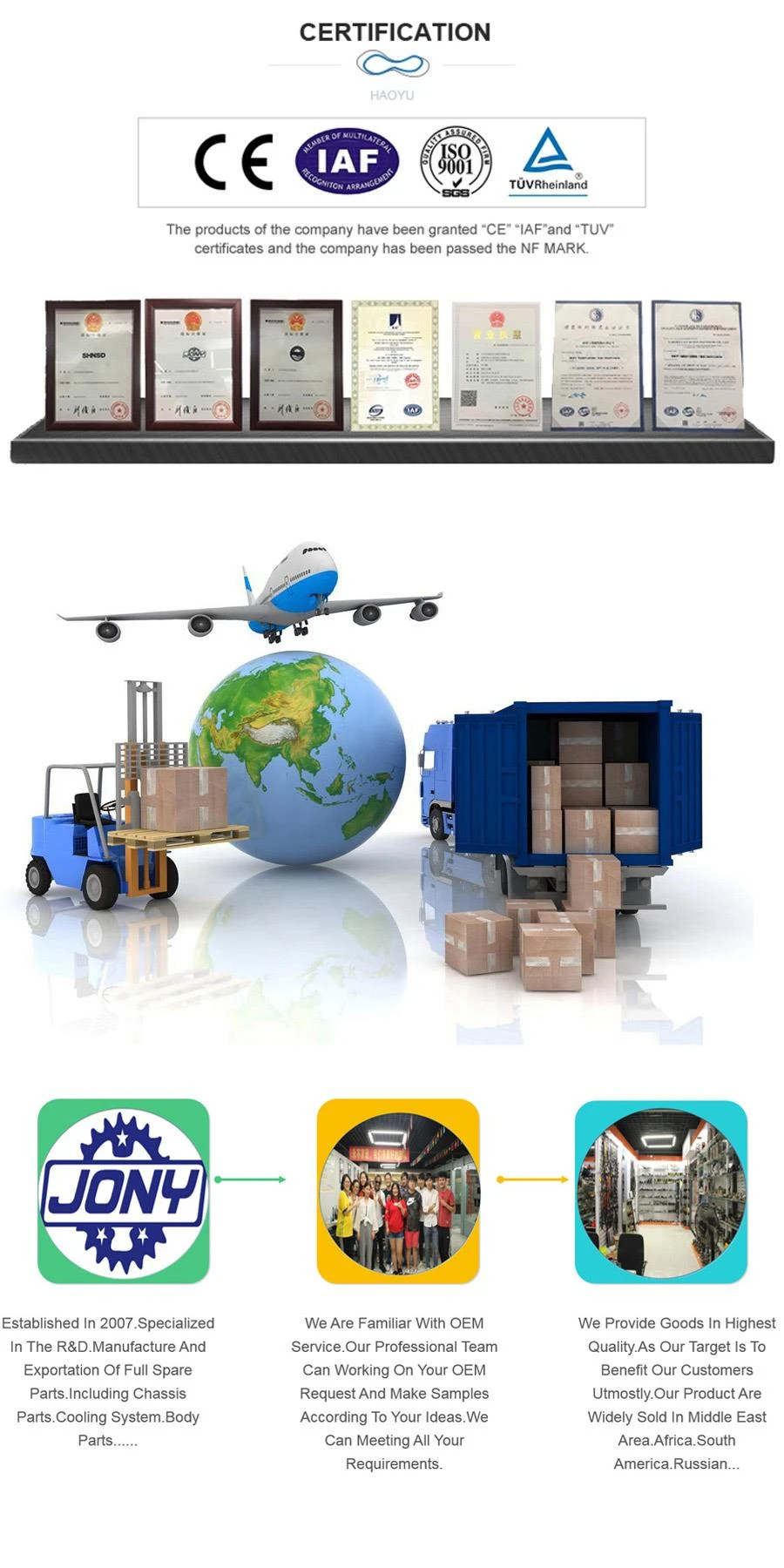 Certificación, envío, nuestra empresa Certification,shipping,our company
